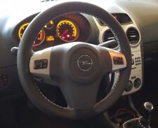 Per Opel Corsa D MK3 06-11 Italiano Copertura Del Volante IN Pelle Bianco Punto comprar usado  Enviando para Brazil