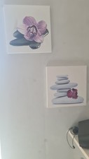 Leinwandbilder blumen steine gebraucht kaufen  Berlin