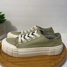 Tênis plataforma verde Mad Love robusto cano baixo lona skatista tamanho 8 comprar usado  Enviando para Brazil