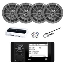 Rádio JBL R3500 Marine Blueteooth, 4x 6.5" 180W alto-falantes, antena, amplificador com kit comprar usado  Enviando para Brazil