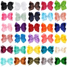 Pinzas para el cabello de cinta de grosgrain sólido de 6 pulgadas boutique moño pinza para el cabello segunda mano  Embacar hacia Mexico