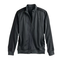 Jaqueta de pista Adidas Essentials 3 listras tricot masculina tamanho 2XL zíper completo Athleisure comprar usado  Enviando para Brazil