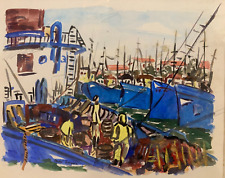 Usado, André BERGERE Meereslandschaft Fischereihafen Fischer Trawler Ozean Bretagne? comprar usado Usado, André BERGERE Meereslandschaft Fischereihafen Fischer Trawler Ozean Bretagne? comprar usado  Enviando para Brazil