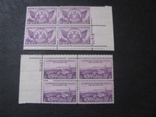 Blocos de placas de selos dos EUA Scott # 773 e 775 nunca articulados não usados comprar usado  Enviando para Brazil
