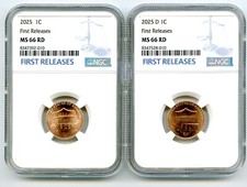 Usado, 2025 P & D LINCOLN SHIELD CENT NGC MS66 2 MOEDAS PENNY MATCHING SET PRIMEIROS LANÇAMENTOS comprar usado  Enviando para Brazil