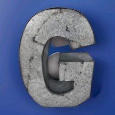 Industrial galvanized letter for sale  Shanksville