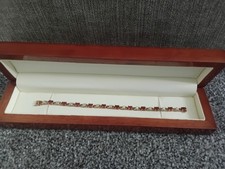 Gold garnet bracelet for sale  LLANDUDNO