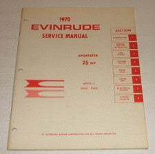 Evinrude 1970 25 hp manual de serviço Omc motor de popa 25hp Sportster Shop reparo comprar usado Evinrude 1970 25 hp manual de serviço Omc motor de popa 25hp Sportster Shop reparo comprar usado  Enviando para Brazil