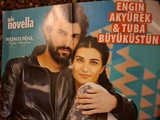 Engin Akyurek, Tuba Buyukustun,Halit Ergenc,Plakat węgierski magazyn, używany na sprzedaż  Wysyłka do Poland