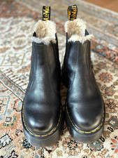 Usado, Dr. Martens 2976 Quad Plateau Chelsea Boots Gefütterte Winter-Stiefel Gr 36 comprar usado  Enviando para Brazil