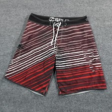 Bermuda surf vintage split board masculina 36 vermelha preta caveira estampada Y2K 12933, usado comprar usado  Enviando para Brazil