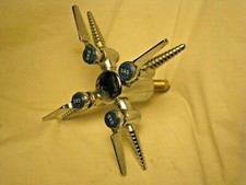 vintage 4 vias válvula de esfera cromada economizadora de água gás 4 alças torneira de laboratório * comprar usado  Enviando para Brazil