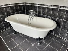 Freestanding white double for sale  SPALDING