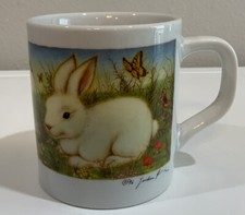 Caneca xícara de café vintage Pozzani coelhos Páscoa primavera chá Brasil 1996 assinada comprar usado  Enviando para Brazil