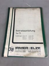 Irmer elze betriebsanleitung gebraucht kaufen  Twistringen