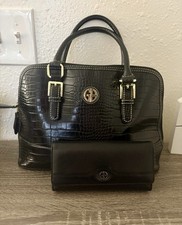 Usado, Bolsa tiracolo feminina GIANI BERNINI Croc cúpula satchel - PRETA com carteira comprar usado  Enviando para Brazil