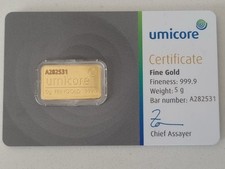 Umicore gold bar for sale  DUDLEY