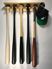 Taco de beisebol de madeira 22" rack de exibição vertical suporte de parede com prateleira superior 5 tacos comprar usado  Enviando para Brazil