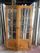 Pair glass wooden for sale  UK