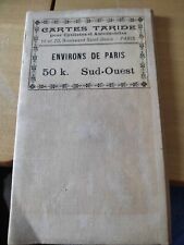 TARIDE MAPA ENTELADO PARIS ENVIRONS 50K SUD OUEST 65,5 X 54,5 CMS ANTIGUO comprar usado  Enviando para Brazil