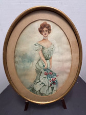 Watercolor gibson girl for sale  Clarksboro