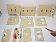 TAMPAS DE TOMADA VINTAGE ART DECO SIERRA Sierraplex INTERRUPTOR BAQUELITE MARFIM COM NERVURAS ESCOLHA comprar usado  Enviando para Brazil