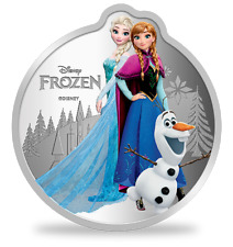 Moeda de prata colorida Pamp Mmtc Disney Frozen 1 oz - em cápsula e caixa com certificado de autenticidade comprar usado  Enviando para Brazil