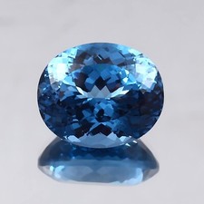 Pedra preciosa oval solta AAA natural impecável Santa Maria água-marinha corte 16x14 mm comprar usado  Enviando para Brazil