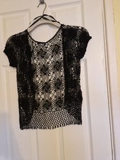Bhs black crochet for sale  COVENTRY