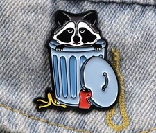 Raccoon trash enamel for sale  League City