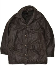Casaco de couro masculino vintage Reino Unido 38 preto médio BS29 comprar usado  Enviando para Brazil