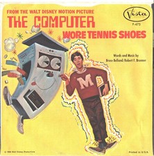 Usado, RARE DISNEY MOVIE PICTURE SLEEVE+45-(COMPUTER WORE TENNIS SHOES)-ANNETTE-PS-PIC comprar usado  Enviando para Brazil