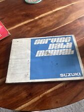 Suzuki service data for sale  ELY