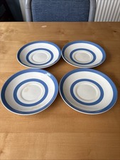 Green cornishware saucers for sale  CONSETT