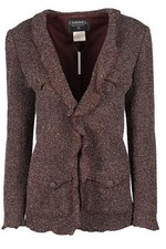 Blazer de lã CHANEL BORGONHA 1997 FR 38 REINO UNIDO 10 comprar usado  Enviando para Brazil