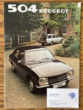 Peugeot 504 brochure for sale  ST. ALBANS