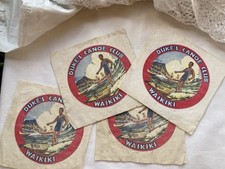 4 guardanapos de papel DUKE'S CANOE CLUB WAIKIKI HAVAÍ SURF 5 X 5 POLEGADAS. comprar usado  Enviando para Brazil