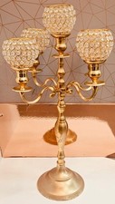 Golden candelabra 5arm for sale  HORNCHURCH