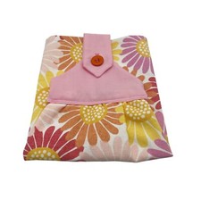 Toalha de prato floral pendurada laranja e rosa margaridas fundo rosa claro comprar usado  Enviando para Brazil