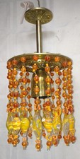 Candelabro de vidro Murano de uma luz em laranja e bronze comprar usado  Enviando para Brazil