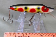 Heddon 3 1/2" Baby Vamp, Strawberry Spot, L-Rig, Perfect GE, C. 1920's comprar usado  Enviando para Brazil