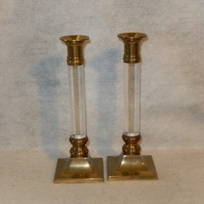 Pair lucite brass for sale  Delmar