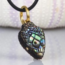 Snake Pendentif Or Vermillon Argent Sterling & Multicolore Coquille Diamant Yeux comprar usado Snake Pendentif Or Vermillon Argent Sterling & Multicolore Coquille Diamant Yeux comprar usado  Enviando para Brazil