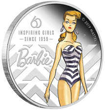 Moeda colorida à prova de prata Barbie™ 60º aniversário 1 oz 2019 US$ 1 comprar usado  Enviando para Brazil