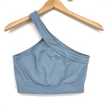Sutiã esportivo feminino azul claro suporte assimétrico tamanho grande academia de ioga pilates, usado comprar usado  Enviando para Brazil
