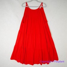 Novo! Vestido Eloquii sem mangas vermelho swing em camadas gola redonda, plus size 26/28 comprar usado  Enviando para Brazil