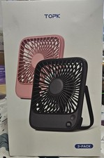 Ventilador TOPK pacote com 2 5000 recarregável silencioso fino ventilador de mesa pessoal NOVO O8 comprar usado  Enviando para Brazil