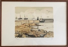 Lithographie marine signée d'occasion  Baillargues