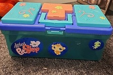 Estojo de armazenamento Littlest Pet Shop azul caixa de ferramentas LPS , usado comprar usado  Enviando para Brazil