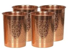 Copo de água 100% cobre puro conjunto de 4 para benefícios de saúde ayurvédica ioga 300 ml comprar usado  Enviando para Brazil